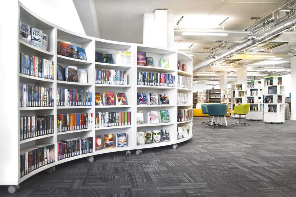 Library shelving systems